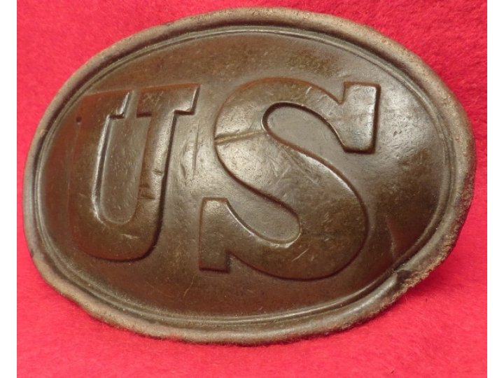 A Maker Marked US Belt Plate - Marked "E. GAYLORD" & Carved Letter "H"