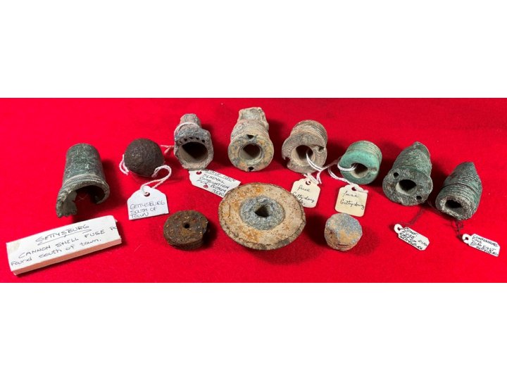 Excavated Artillery Fuzes etc... from Exploded Shells