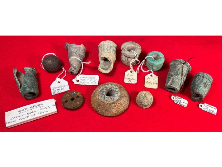 Excavated Artillery Fuzes etc... from Exploded Shells