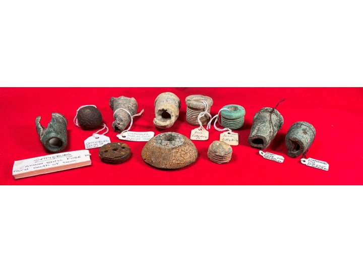Excavated Artillery Fuzes etc... from Exploded Shells