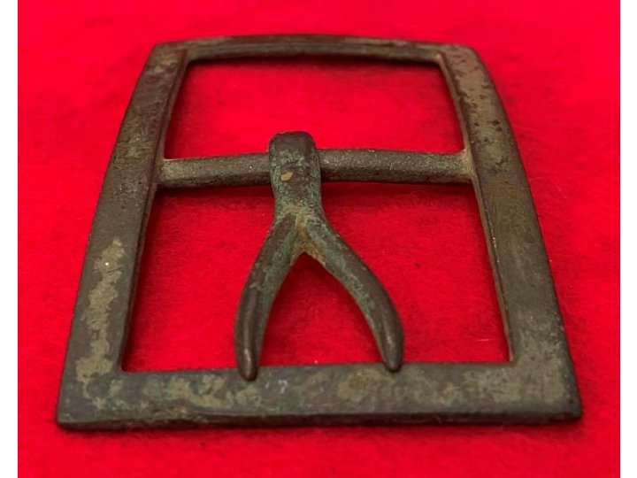 Confederate "Forked Tongue" Frame Waist Belt Buckle - Large Size - High Quality