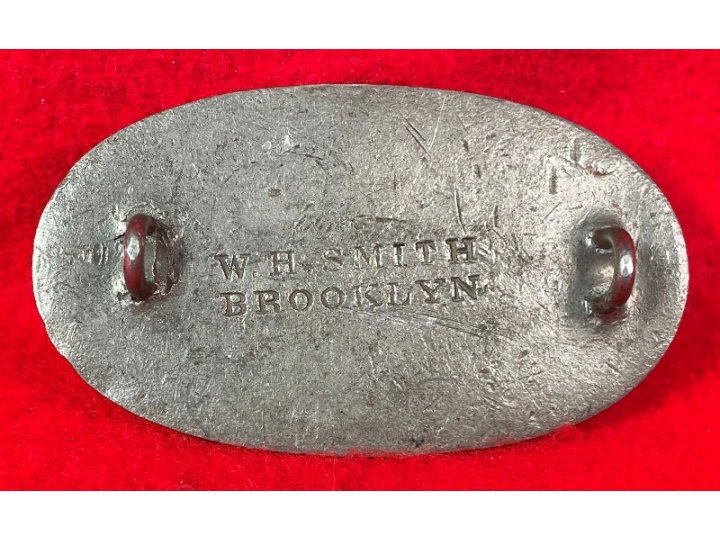 US Cartridge Box Plate - Small Size - Marked "W. H. SMITH / BROOKLYN"