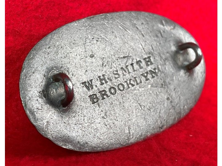 US Cartridge Box Plate - Small Size - Marked "W. H. SMITH / BROOKLYN"
