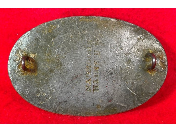 US Cartridge Box Plate - Large Size - Marked "W. H. SMITH / BROOKLYN" - High Quality