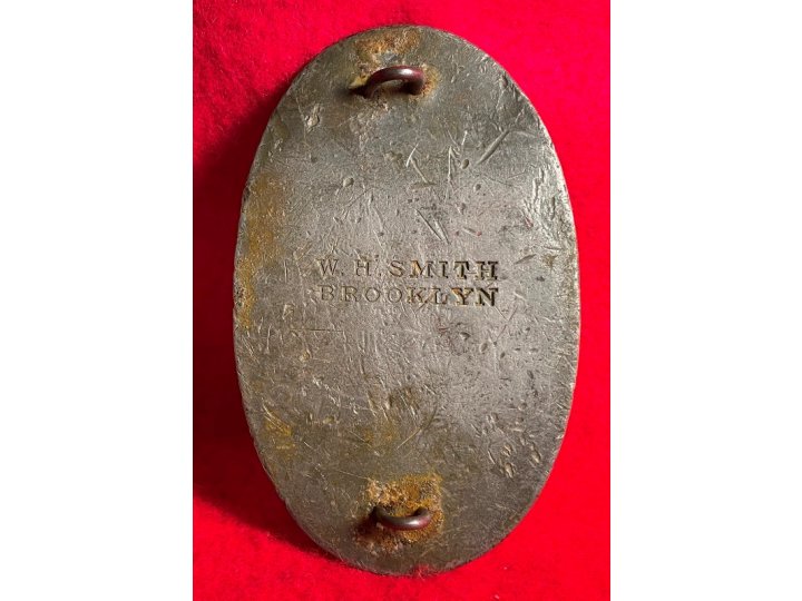 US Cartridge Box Plate - Large Size - Marked "W. H. SMITH / BROOKLYN" - High Quality