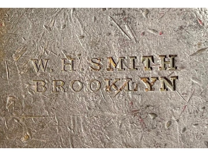 US Cartridge Box Plate - Large Size - Marked "W. H. SMITH / BROOKLYN" - High Quality