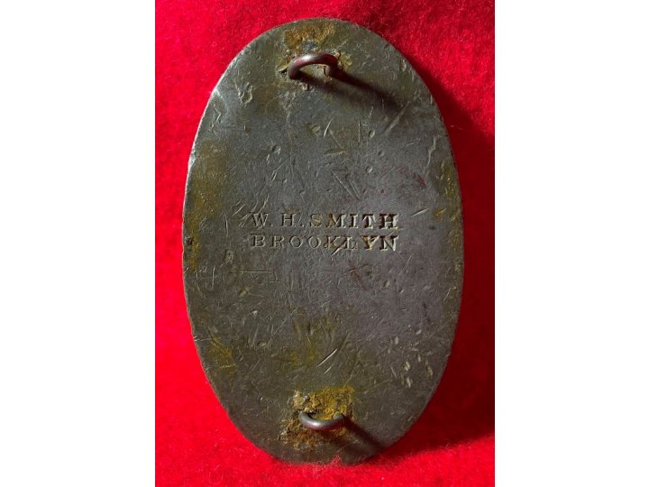 US Cartridge Box Plate - Large Size - Marked "W. H. SMITH / BROOKLYN" - High Quality