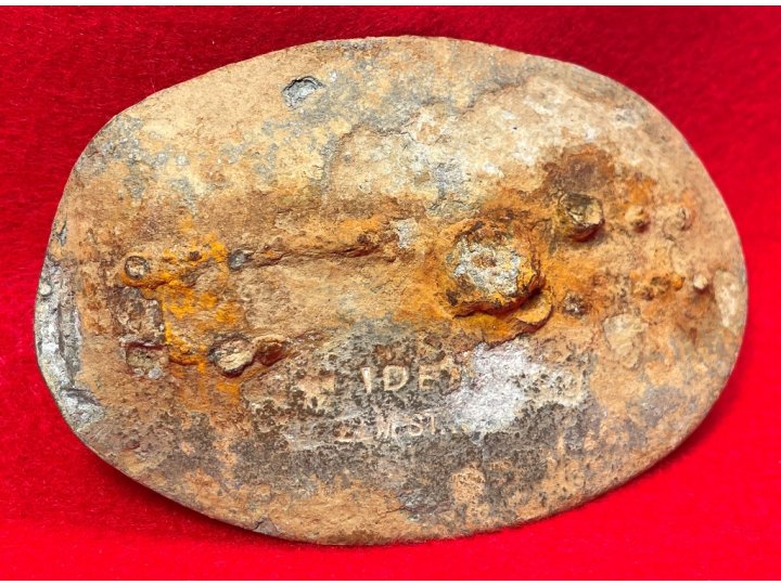 US Cartridge Box Plate - With Very Rare Mark of "J. Iden / 137 Elm St. N.Y" - Catlett Brothers Collection
