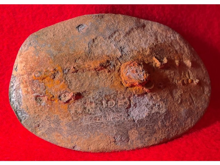 US Cartridge Box Plate - With Very Rare Mark of "J. Iden / 137 Elm St. N.Y" - Catlett Brothers Collection