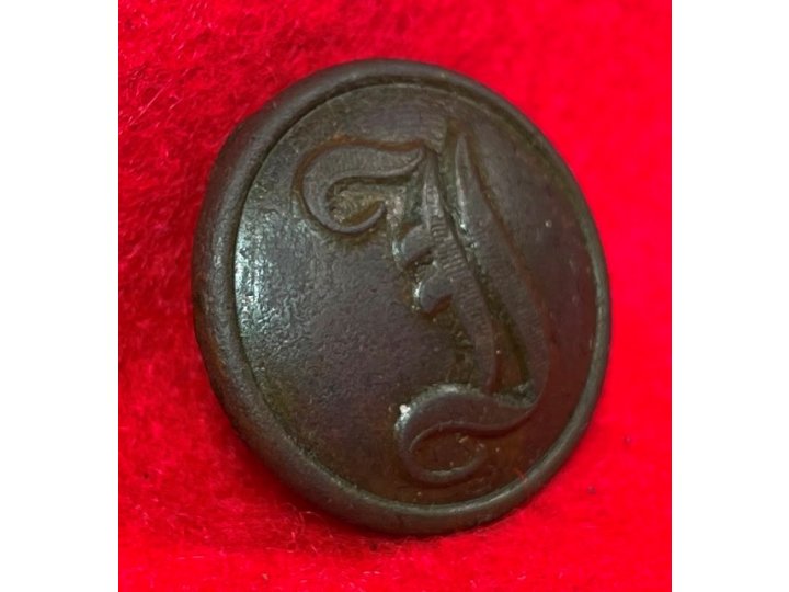 Confederate Infantry Coat Button - "Script I"