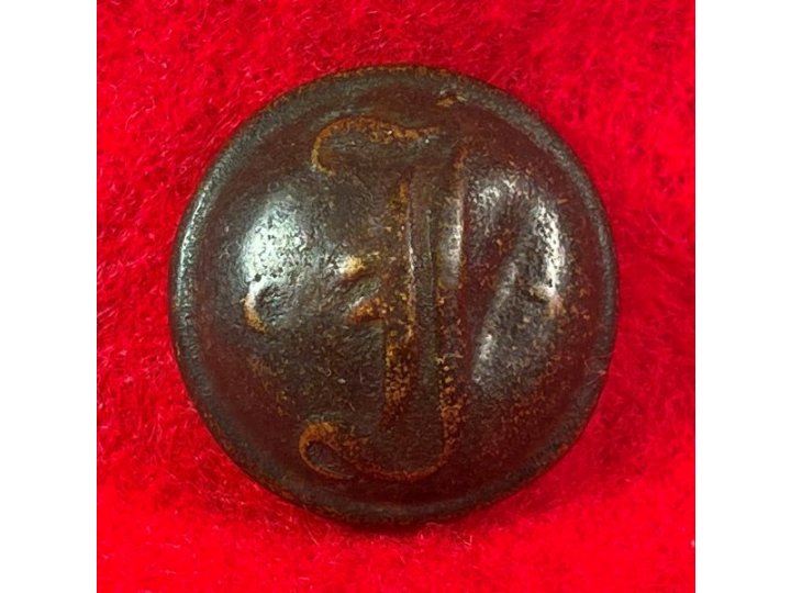 Confederate Infantry Coat Button - "Script I" with letters "CS"