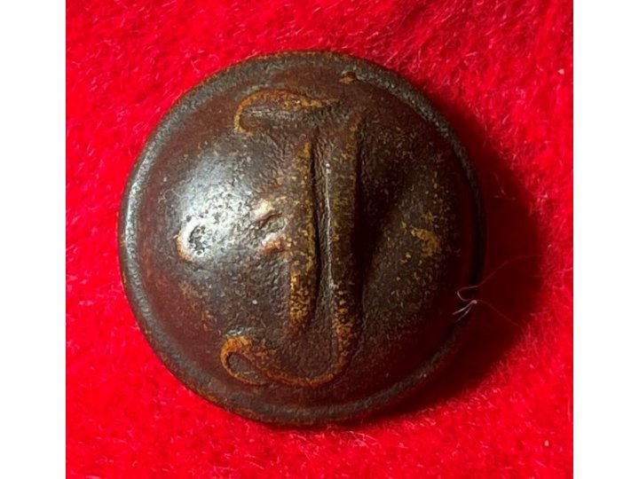 Confederate Infantry Coat Button - "Script I" with letters "CS"