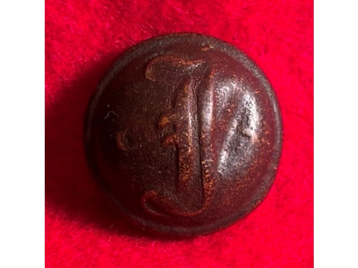 Confederate Infantry Coat Button - "Script I" with letters "CS"