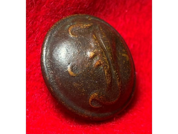 Confederate Infantry Coat Button - "Script I" with letters "CS"