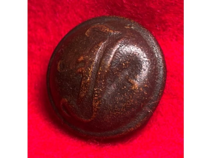 Confederate Infantry Coat Button - "Script I" with letters "CS"