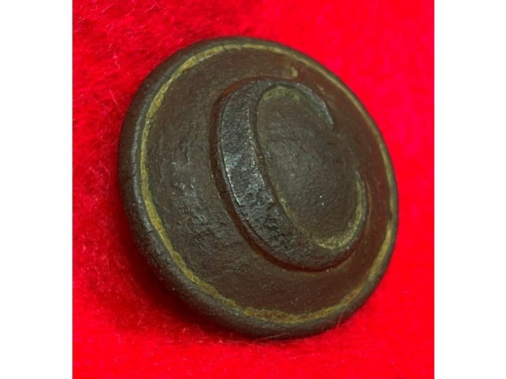 Confederate Cavalry Coat Button - "Stippled C"