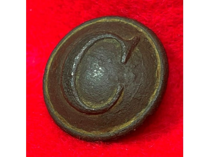 Confederate Cavalry Coat Button - "Stippled C"