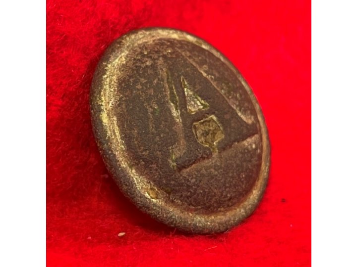Confederate Artillery Coat Button - Roman "A" - Richmond Manufacturer