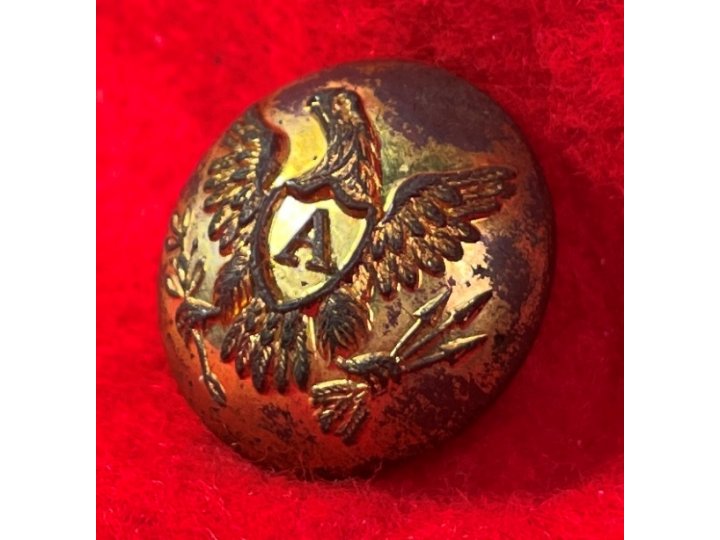 Federal Artillery Coat Button - "FINE . GOLD . PLATE"