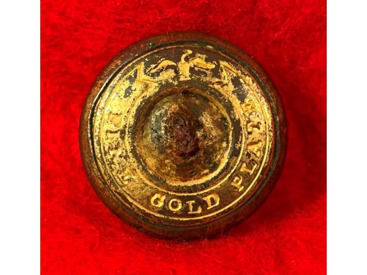 Federal Artillery Coat Button - "FINE . GOLD . PLATE"