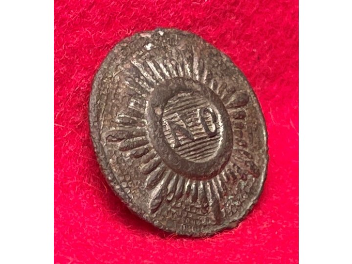 North Carolina "Sunburst" Coat Button - Silvered