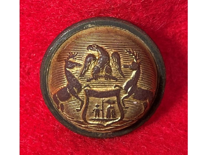 Michigan State Seal Coat Button