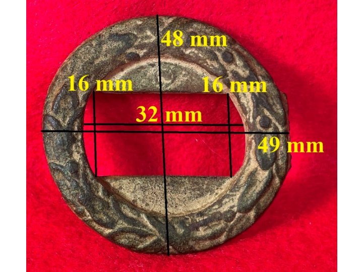 Confederate Wreath for Two-Piece Tongue & Wreath Belt Buckle