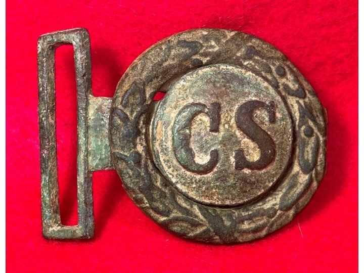 Confederate Wreath for Two-Piece Tongue & Wreath Belt Buckle