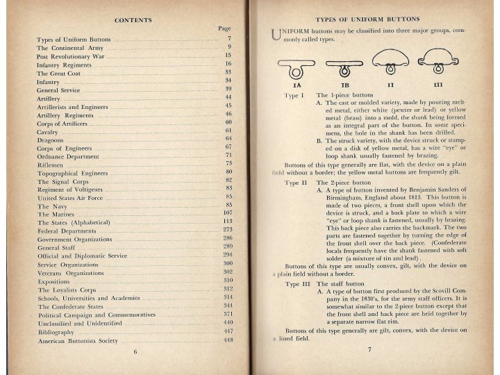 Record of American Uniform and Historical Buttons - First Edition