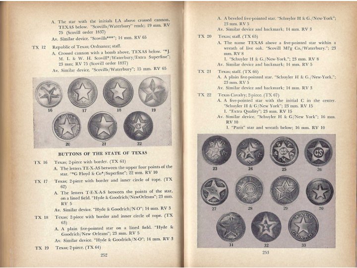 Record of American Uniform and Historical Buttons - First Edition