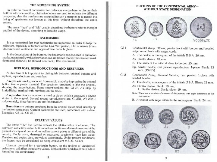 Record of American Uniform and Historical Buttons - Bicentennial Edition
