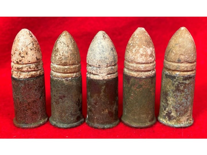 Five Spencer Carbine Cartridges