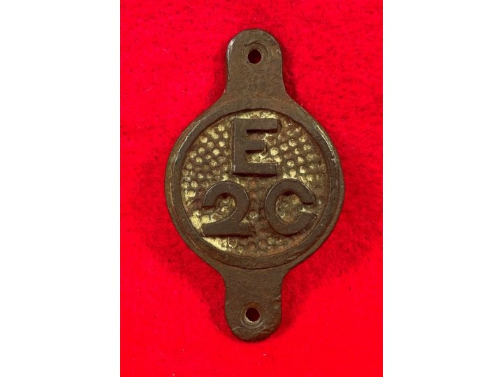 Rare Federal Bridle Bit Boss Insignia - Company E 2nd Cavalry