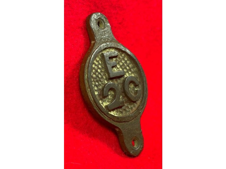 Rare Federal Bridle Bit Boss Insignia - Company E 2nd Cavalry