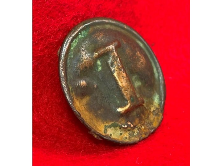 Confederate Block Infantry Coat Button - Narrow Block "I"