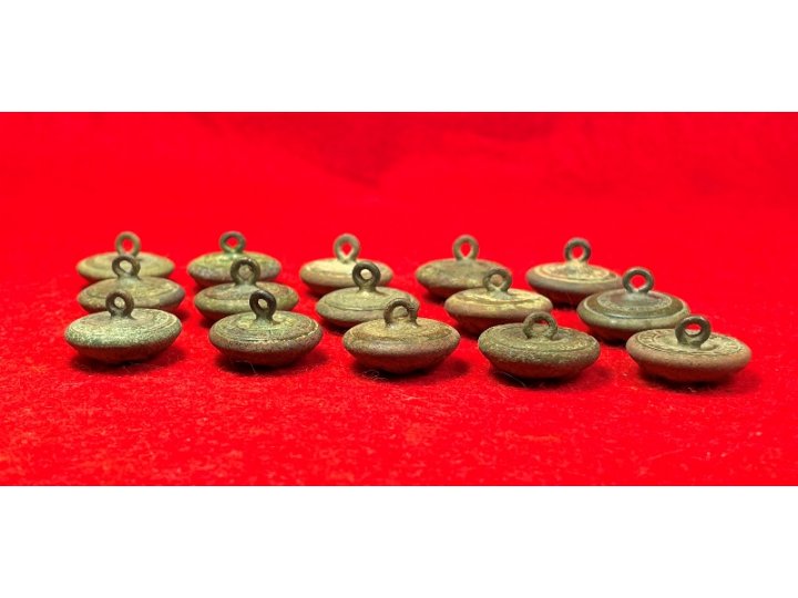 15 Excavated Federal General Service Eagle Coat Buttons - All High Grade with Backmarks