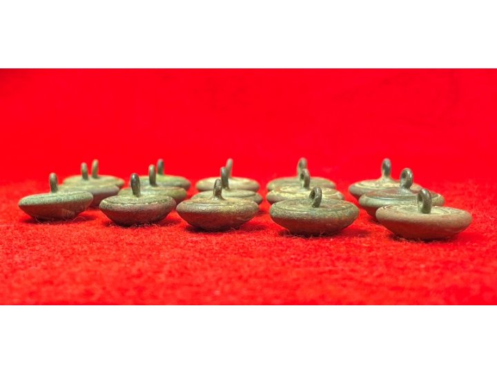 15 Excavated Federal General Service Eagle Coat Buttons - All High Grade with Backmarks
