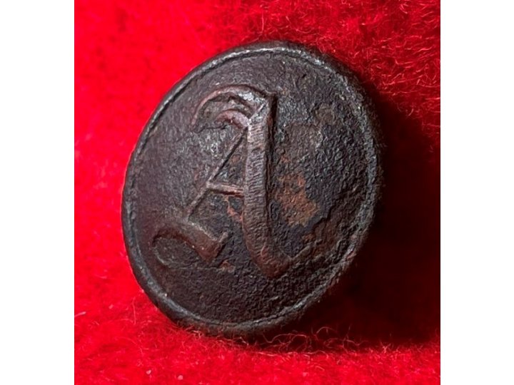 Confederate Artillery Coat Button - Script "A"