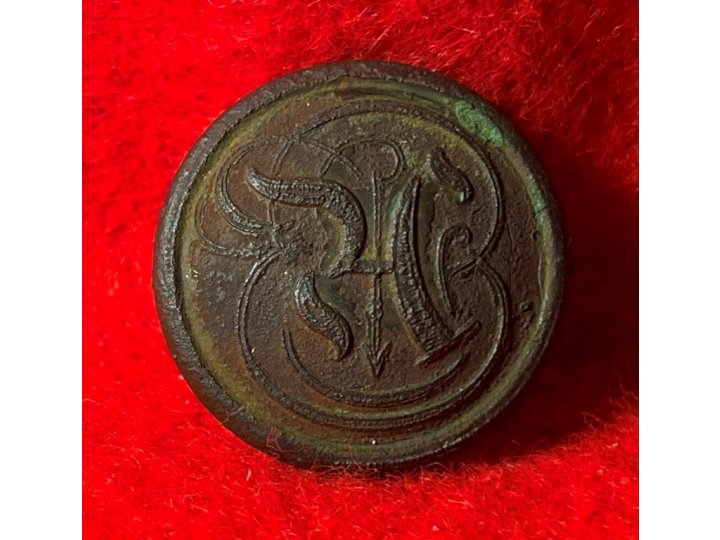 Confederate Manuscript Artillery Coat Button