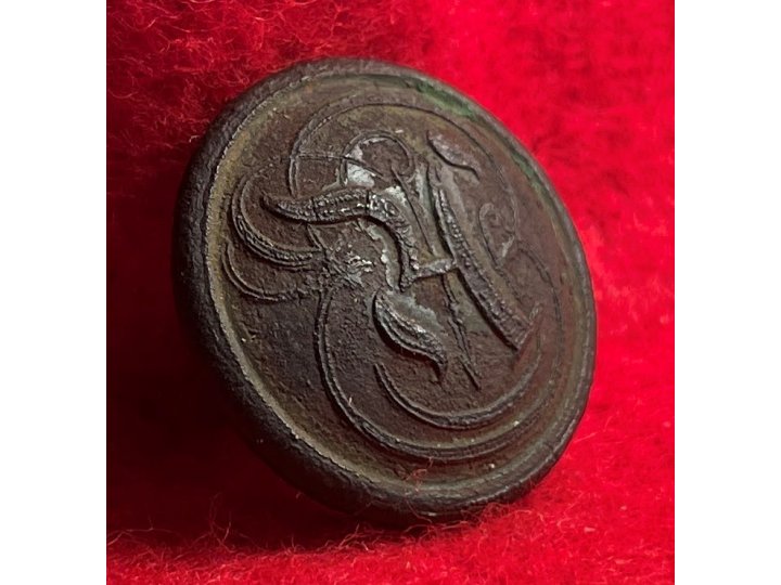 Confederate Manuscript Artillery Coat Button