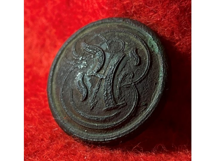 Confederate Manuscript Artillery Coat Button