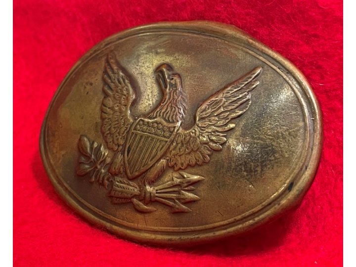 US Militia Small Oval Belt Plate ca. 1835-1845 - Published in Two Reference Books