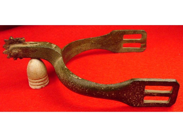 Confederate "Richmond" Cavalry Spur - Published - Mississippi Cavalry