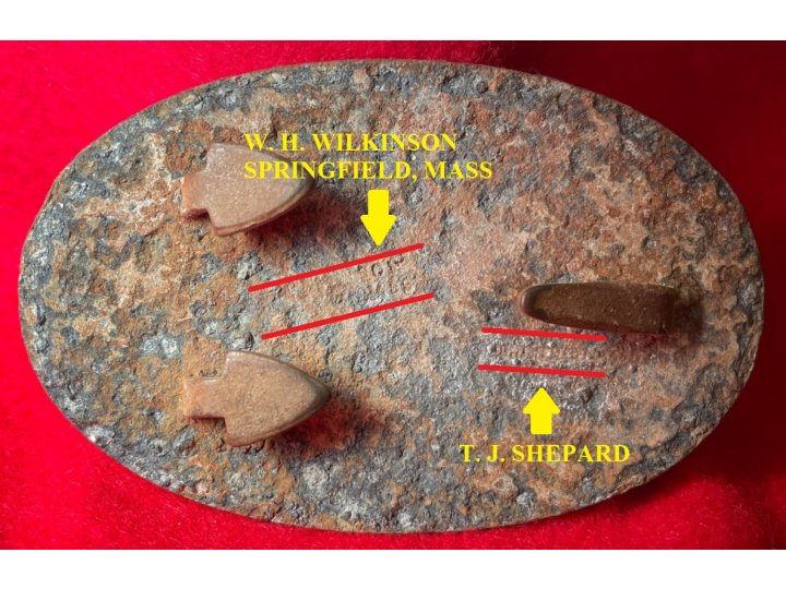 US Belt Plate - Partially Marked "W. H. WILKINSON SPRINGIELD, MASS." & "T. J. SHEPPARD"