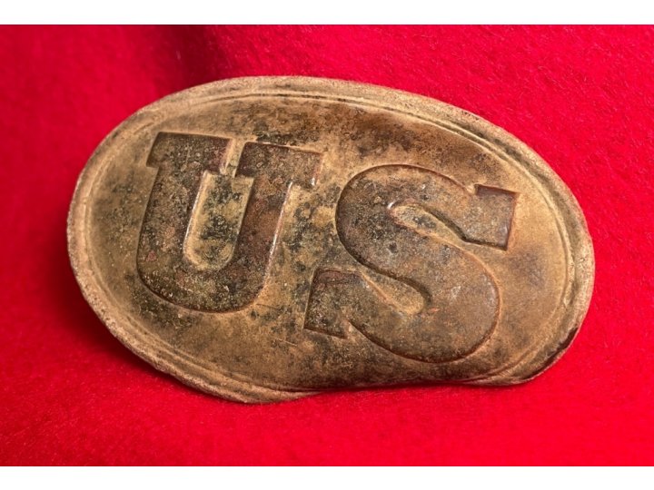 US Cartridge Box Plate - Carved Flag