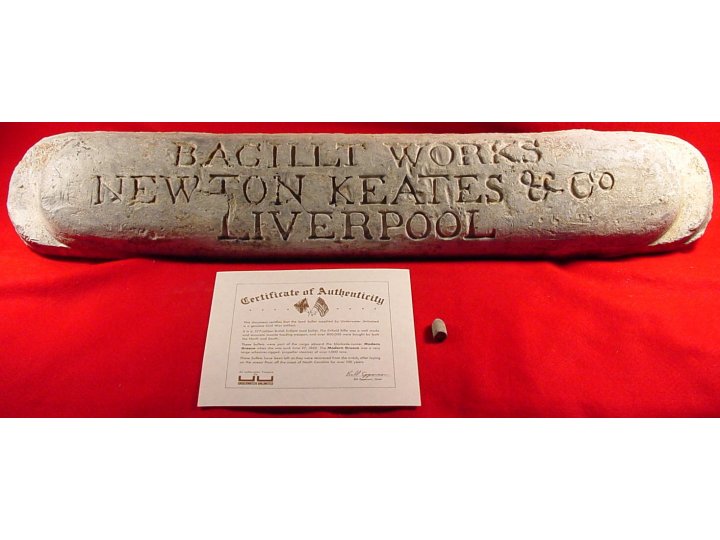 Confederate Enfield Bullet from Blockade Runner "Modern Greece" - Certificate Included