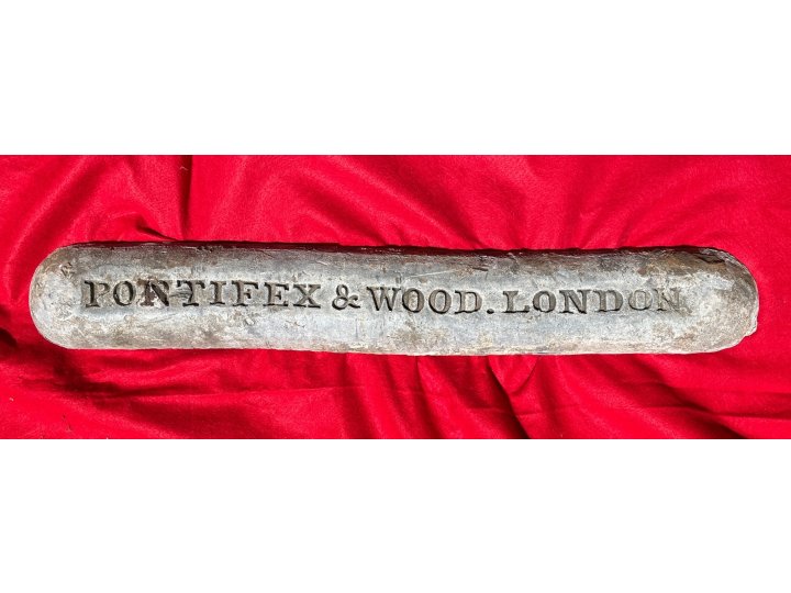 Lead Ingot - "Pontifex & Wood. London" from The Confederate SS Phantom 