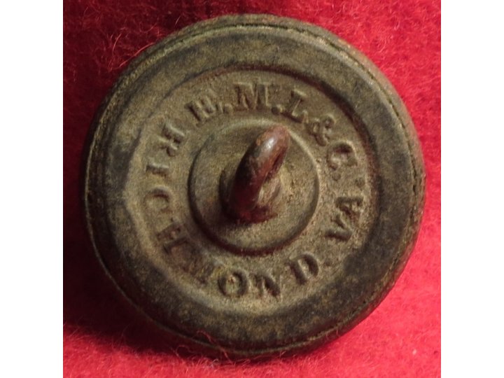 Confederate Infantry Button - E.M.L & C. Richmond, VA.