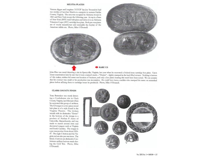US Cartridge Box Plate - Marked "Hunter" - Published