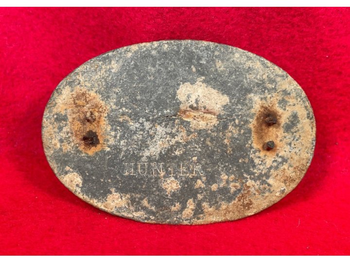 US Cartridge Box Plate - Marked "Hunter" - Published
